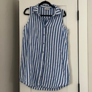 Vineyard Vines Blue and White Striped Casual Shirt
